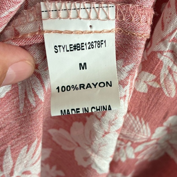 Paper Moon Floral Pink Sleeveless Mid Dress M - Picture 8 of 10